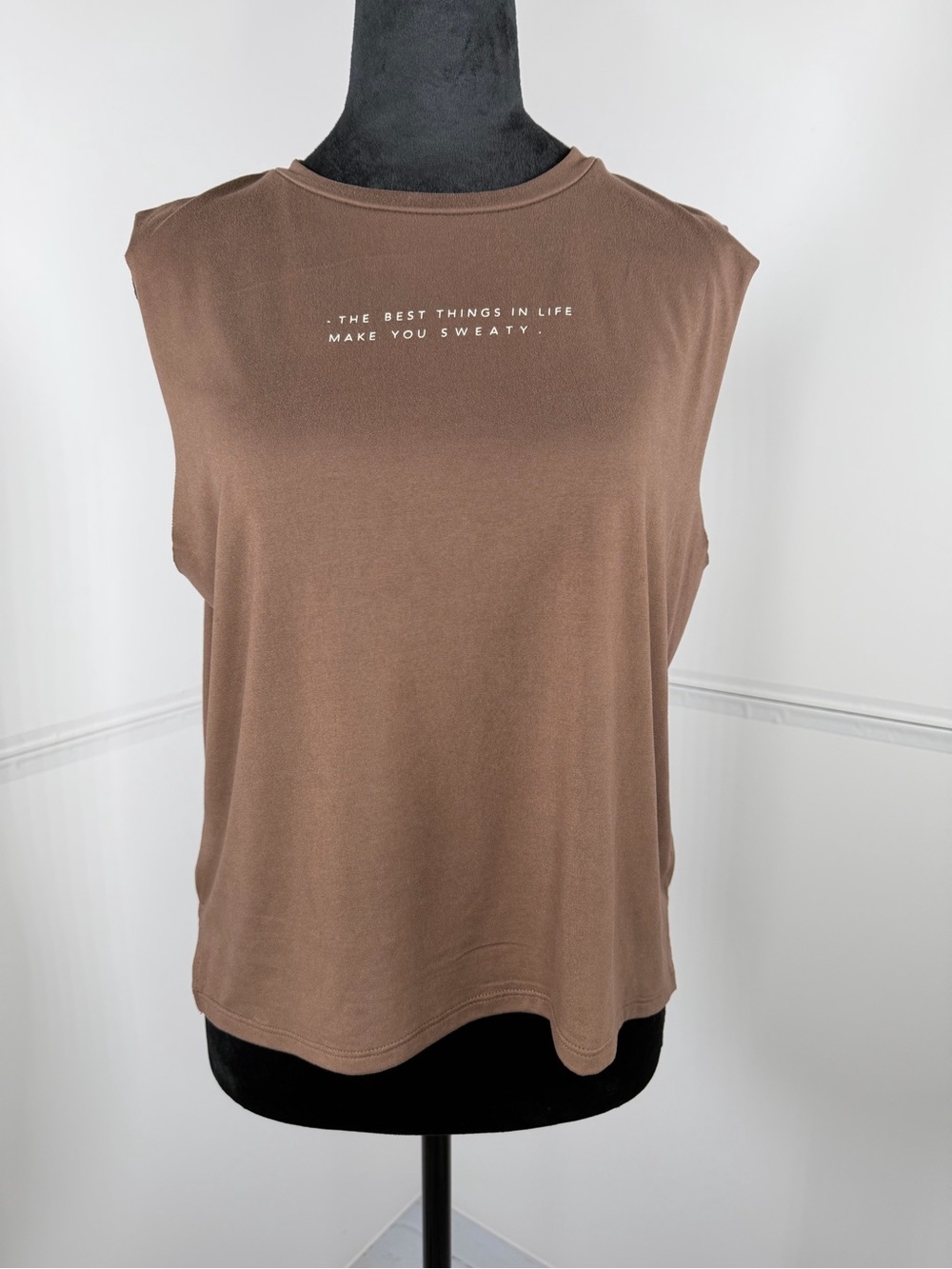 Lovers of Hyoumanity by Good Hyouman Brown Muscle Tank Graphic Top Size Large